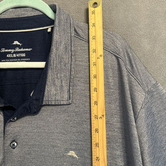 Tommy Bahama Performance Polo Shirt Mens Big & Tall 4XLB Big Blue Golf Wicking - Picture 6 of 7